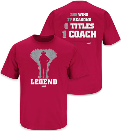 Smack Apparel Legend Shirt for AL College Fans (Short Sleeve XL)