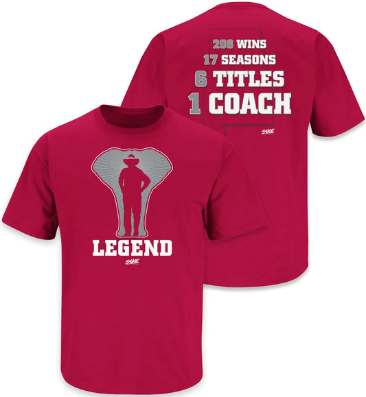 Smack Apparel Legend Shirt for AL College Fans (Short Sleeve XL)