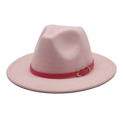 Kids Wide Brim Fedora (Pink)