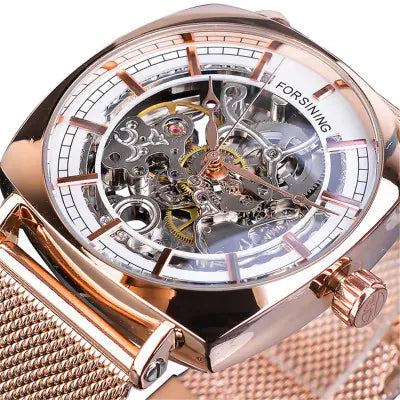 Men's Fashion Casual Openwork Mesh Automatic Watch
