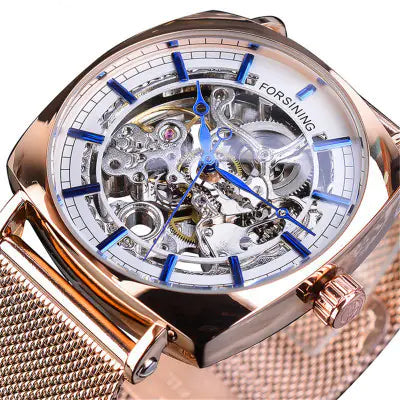 Men's Fashion Casual Openwork Mesh Automatic Watch