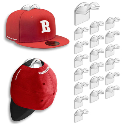 BRATEAYA Adhesive Hat Hooks (20-Pack)