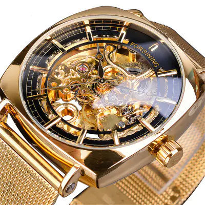 Men's Fashion Casual Openwork Mesh Automatic Watch