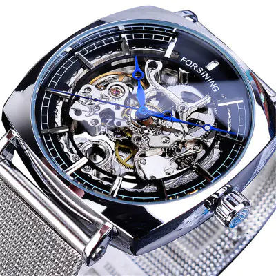 Men's Fashion Casual Openwork Mesh Automatic Watch