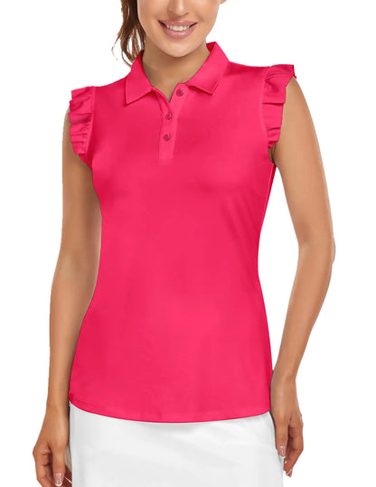 Women's Ruffle Sleeve Golf Polo