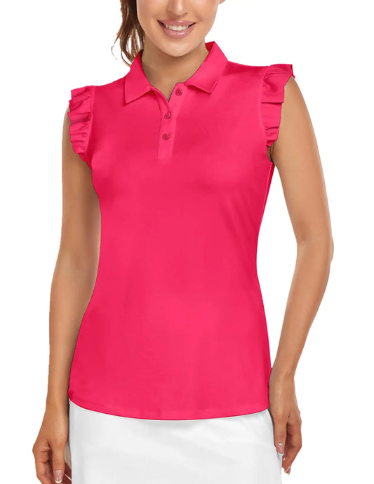 Women's Ruffle Sleeve Golf Polo